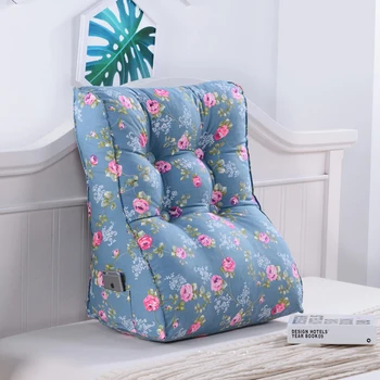 

Triangular Waist Back Large Cushion Pillow Comfortable Backrest Flower Printed Cushion Thick Lumbar Backrest Pillow for Chair