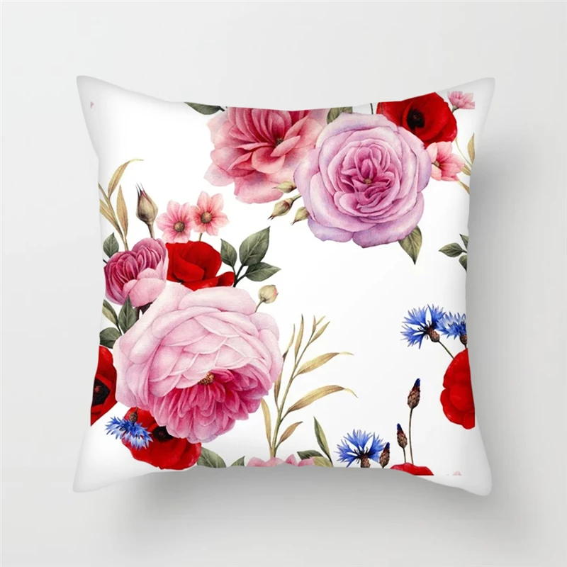 

Fuwatacchi Euro Style Home Decor Cushion Cover Rose Flower Throw Pillows Cover for Home Sofa Chair Decorative Pillows Case