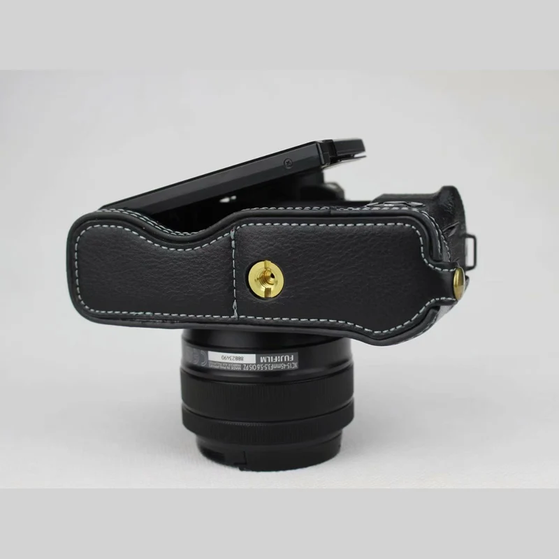 Чехол из натуральной кожи сумка для камеры fuji пленка Fuji чехол XT100 XT200 с отверстием