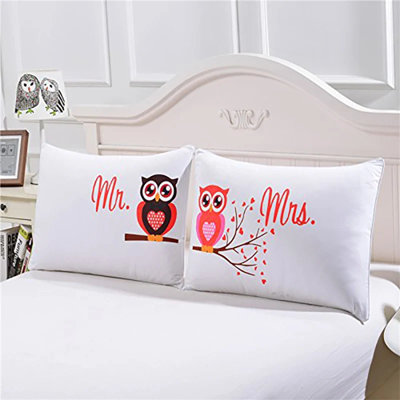 Turetrip 2 шт пара наволочка для подушки Mr & Mrs наволочки пары Подушка на заказ Чехол