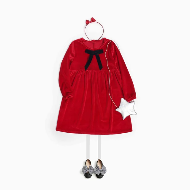 Long Sleeve Red Christmas Dress
