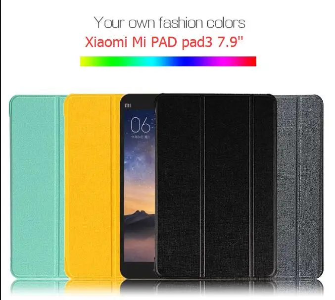 

New Arrive For Xiaomi MiPad 3 7.9" Mi PAD pad3 Tablet,High Quality Original 3 Folio Folding Stand PU Leather cover smart case