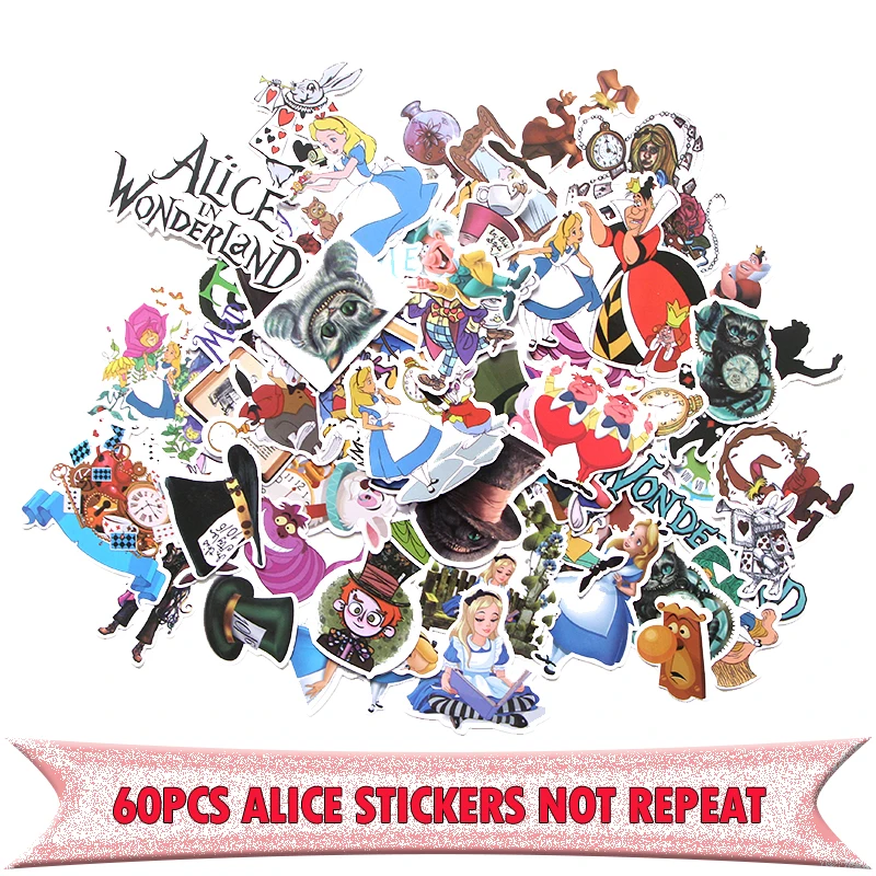 

60pcs cartoon Creative badge DIY decorative stickers Cartoon style for DIY PC wall notebook phone scrapbooking E0005