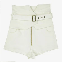 Женская одежда Джинсовые шорты с молнией пояса новое поступление Harajuku Летняя женская одежда узкие короткие штаны Feminino повседневные джинсы