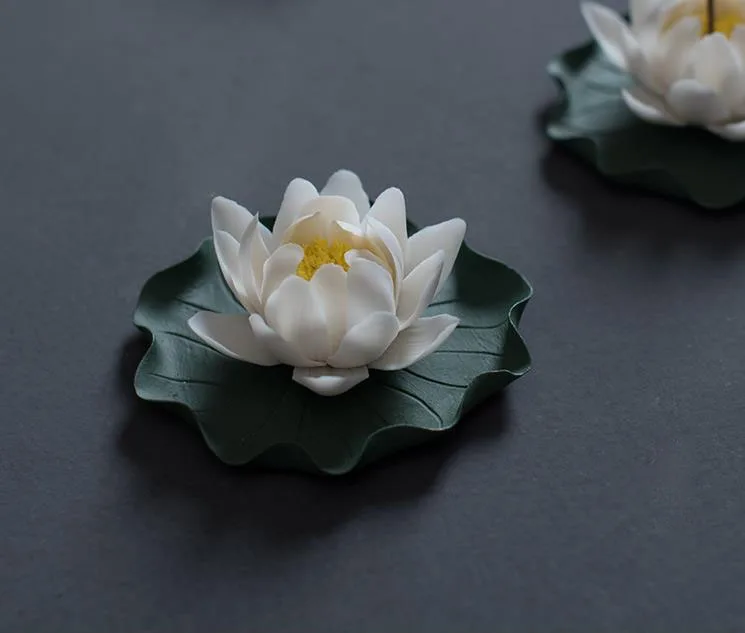 Керамика ручной работы белый чай с лотосом стол украшение в виде лотоса ручной работы фарфоровый цветок чай ПЭТ