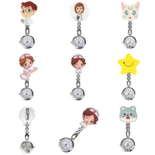 Мультяшные Женские кварцевые карманные часы медсестры клип кулон часы доктор прекрасный карманные Висячие часы Новые медицинские часы подарки