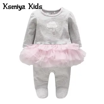 

Kseniya Kids 2018 Spring New Cotton Sweet And Lovely Jumpsuit Romper Baby Girl Newborn Pajamas Newborn Jumpsuit Winter Clothes