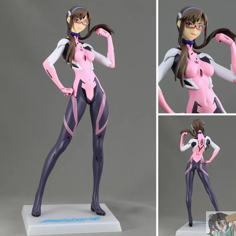 

22CM Original PM Series EVA Q Makinami Mari Illustrious Pink Combats Ver PVC action Figure collection toy doll with box