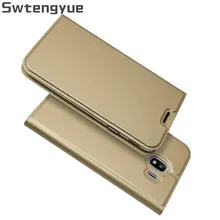 PU Leather Case For Samsung Galaxy J6 2018 Case Filp Wallet Magnet Cover For Samsung Galaxy J4 2018 Stand Card Slot Case filp case for samsung galaxy s9 cat and bees pattern wallet stand cover