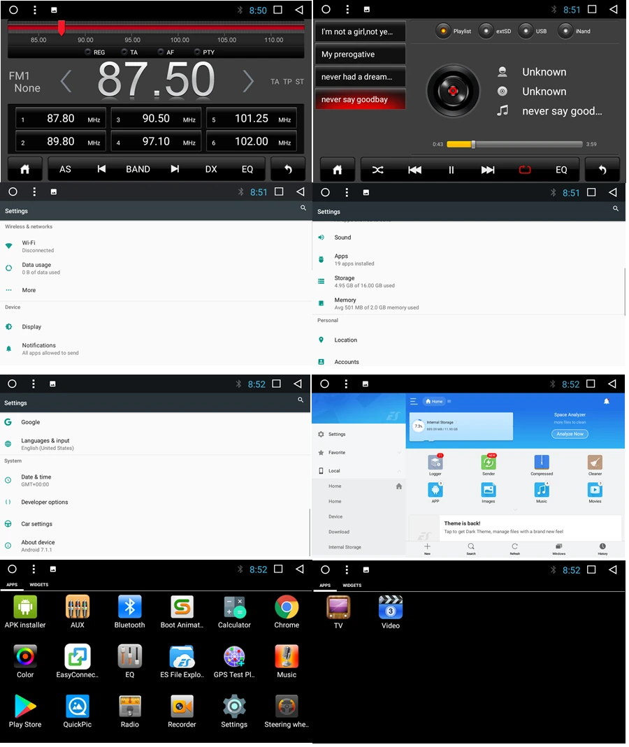 10," Android 8,1 2DIN 1080P сенсорный экран Восьмиядерный A9 2,0 Ghz 2G ram+ 32G rom автомобильный стерео радио gps Wifi DVD 3g 4G Универсальный