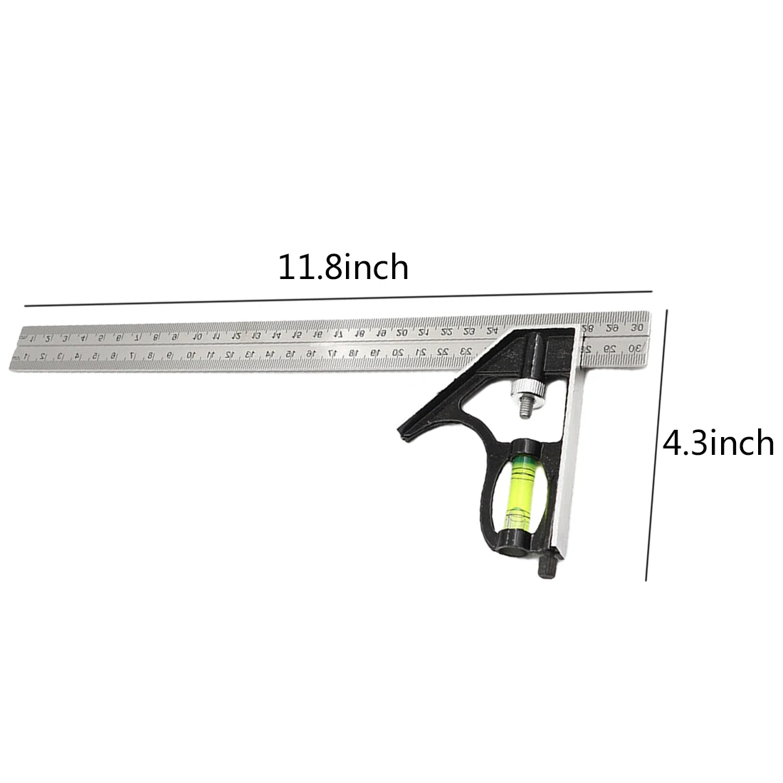 

Hot!Adjustable Sliding Combination Square Ruler Level Measuring Tool 300mm Best Quality