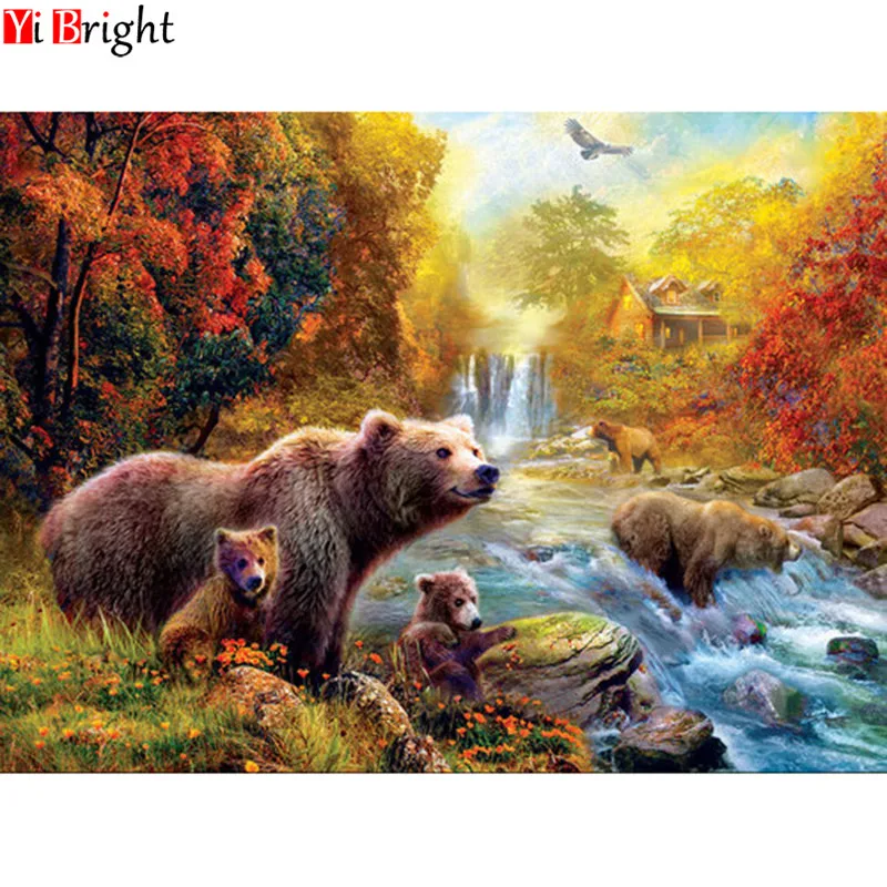 

Full Diamond Square Diamond 5D DIY Diamond Painting "Autumn" Diamond Embroidered Cross-stitch Rhinestone Mosaic XY1