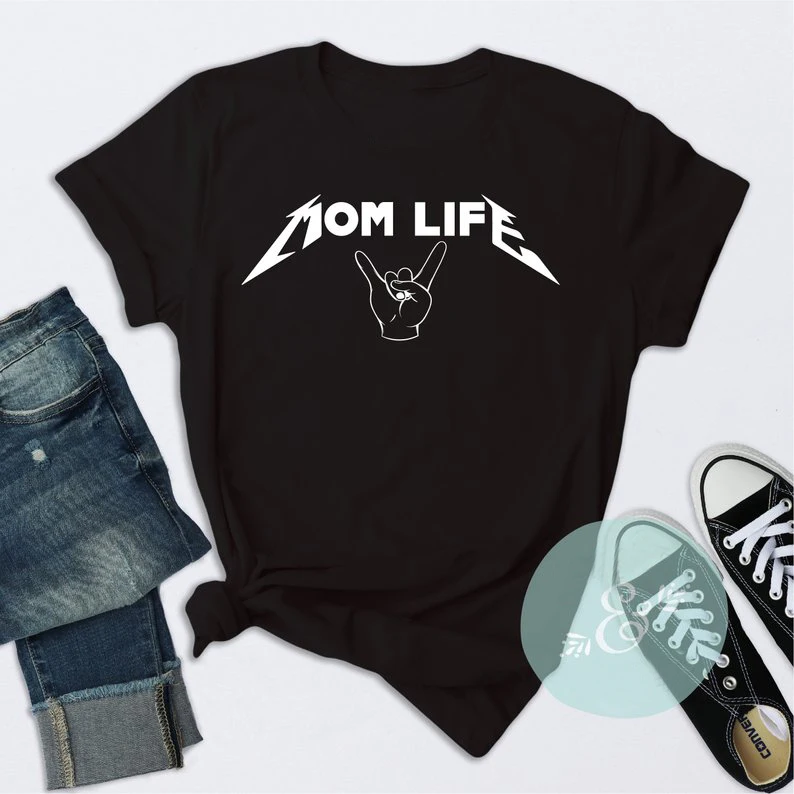 Black-white txt Mom Life футболка женская унисекс Эстетическая графическая гранж tumblr хлопок подарок на день матери camisetas винтажная забавная футболка - Цвет: Black-white txt