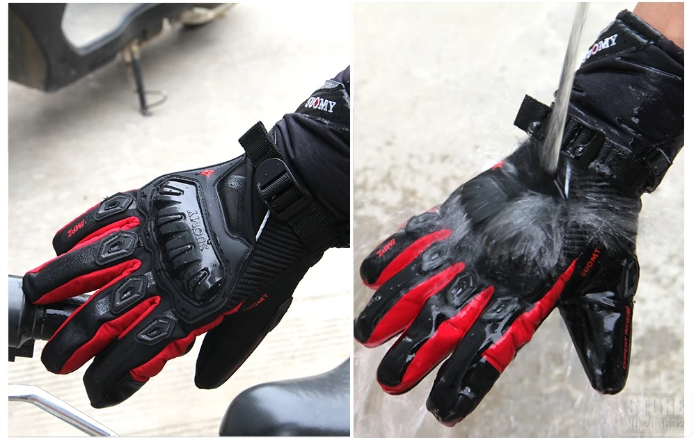 SUOMY, водонепроницаемые мотоциклетные перчатки, мужские перчатки для мотокросса, ветрозащитные зимние перчатки для езды на мотоцикле с сенсорным экраном