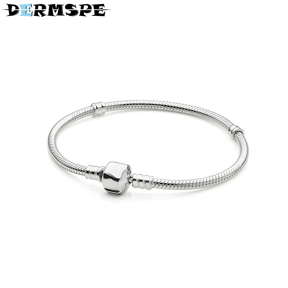 

DERMSPE 925 Sterling Silver Jewelry Iconic Silver Charm Bracelet Fit Charms Women Fashion Gift 590702HV Merry Christmas Jewelry