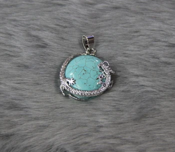 

5pcs/lot Wholesale Green Charms Semi preicous Stone Ball Wrapped by Dragon Dragon Beads Pendant