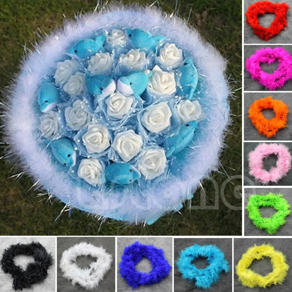 

New Colorful 2Meters Marabou Feather Boa For Burlesque Fancy Dress Party Boas