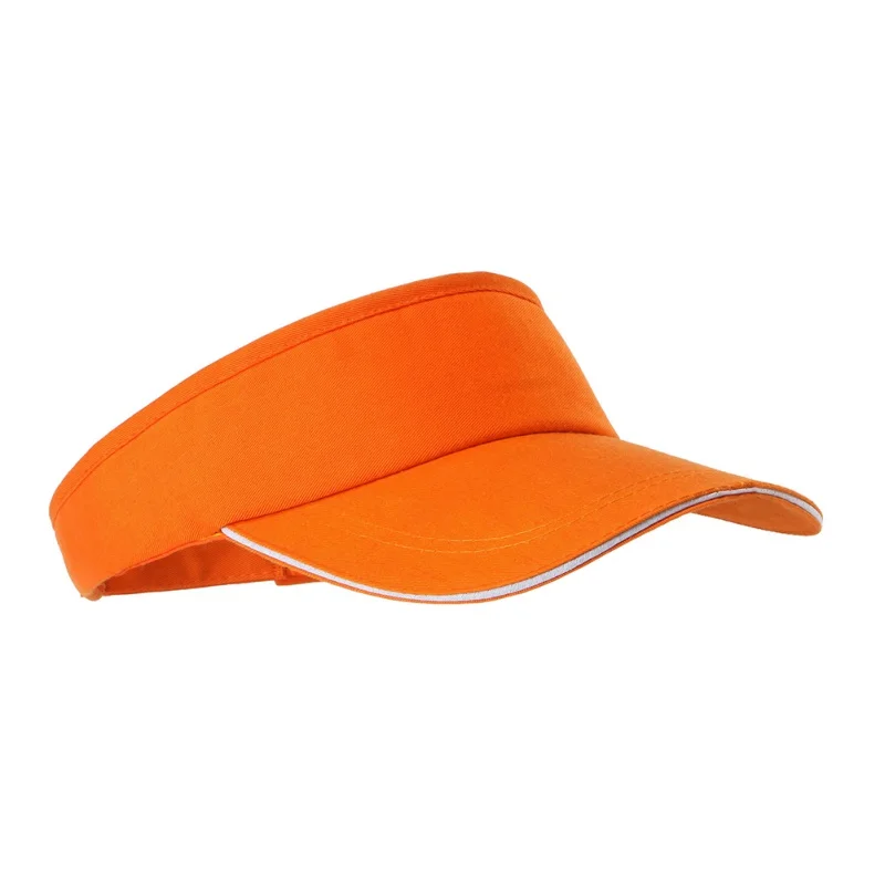 Горячее предложение! Распродажа! Мужская и женская пустая верхняя шляпа, одноцветная спортивная теннисная кепка, без верхнего козырька, теннисная пляжная шляпа, спортивная уличная кепка Rn - Цвет: Оранжевый