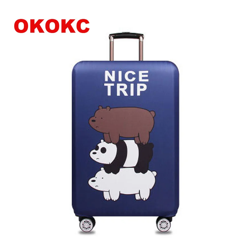 OKOKC хороший поездки медведя упругие толстые дорожного чемодана защитный Чемодан