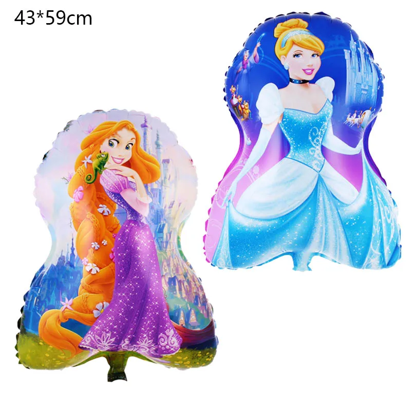 

1pcs 3D Princess helium balloons birthday party decorations kids globos Baby shower girl Cinderella princess&Rapunzel balloons