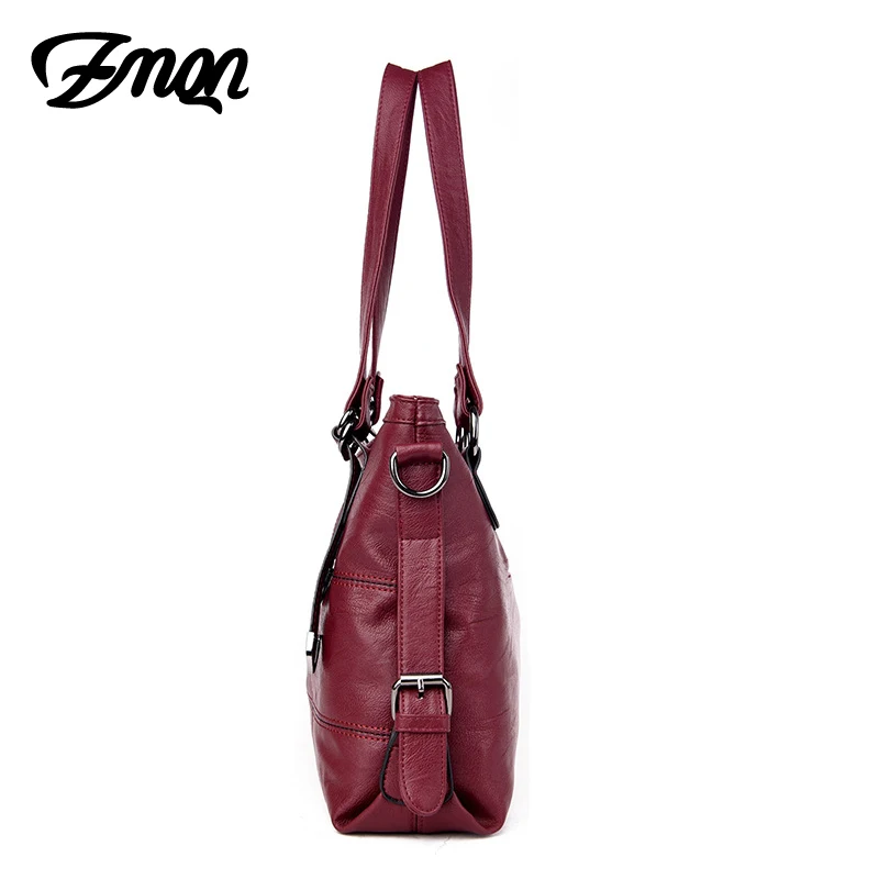 Goedkoop ZMQN Luxe Handtassen Vrouwen Tassen Designer Zachte Lederen Elegante Mode Beroemde Merk Crossbody Tassen Voor Vrouwen Grote Capaciteit Kabelka