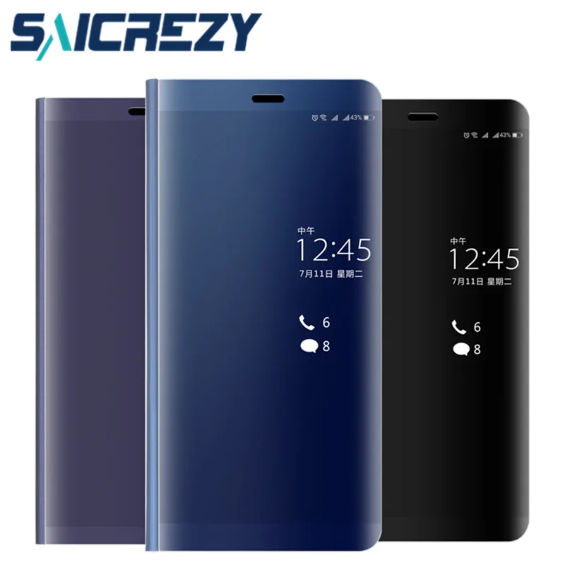 

Mirror Flip Case stand funda Cover For Huawei Y7 Prime 2018 P Smart P20 lite Mate 10 9 Pro honor 9 lite View 10 P9 P10 Plus Case