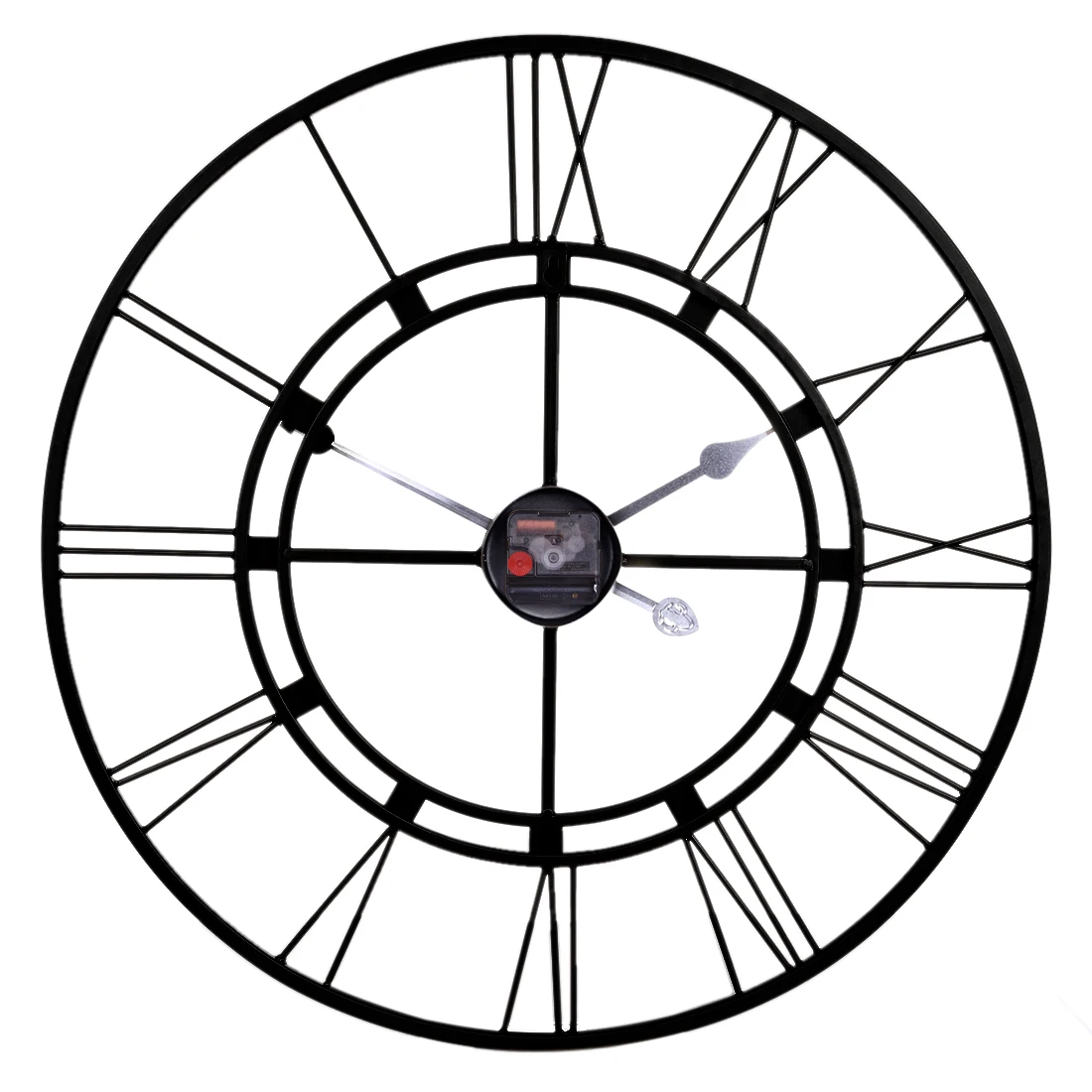 40 см 3D железные художественные часы с римскими цифрами бесшумные настенные часы для домашнего декора Новое поступление современная мода крытые гостиницы кафе-черный