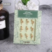 9 pçs nunca metal flamingo cacto thumbtack pushpin cortiça foto criativo thumbtack