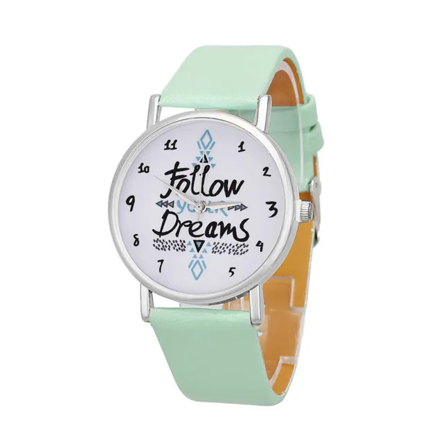 Delicate watch women watch NewHot Girls Bracelet Watch Women Follow Dream Words Delicate watch women watch NewHot Girls Bracelet Watch Women Follow Dream Words
