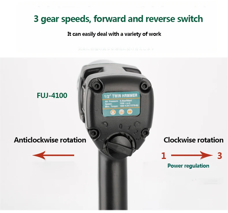 Пневматический гайковерт FUJWARA промышленного класса 900N. M 1/2 дюймов воздушный ударный гаечный ключ для ремонта авто глушитель высокий крутящий момент снятие покрышек