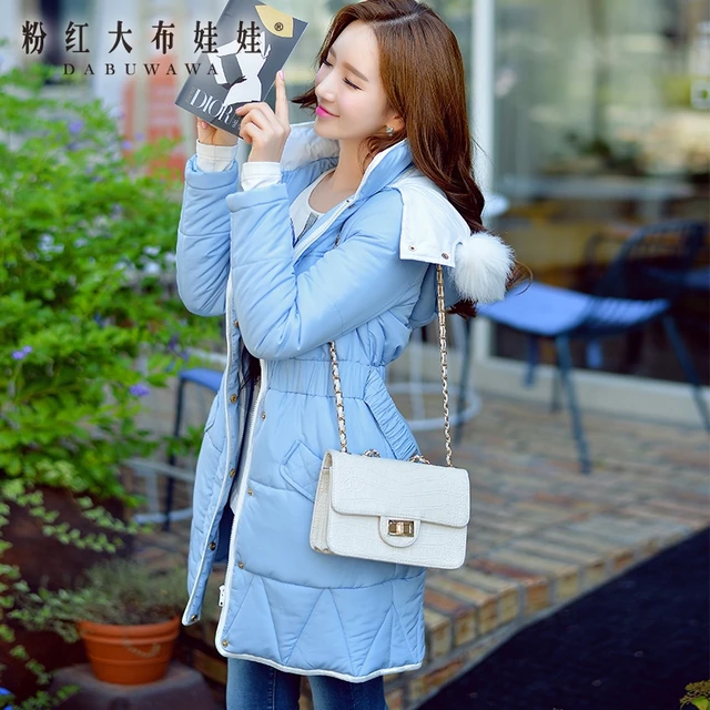 Best price at $101 Cheap dabuwawa 2016 new slim casual thick winter hooed down coat women