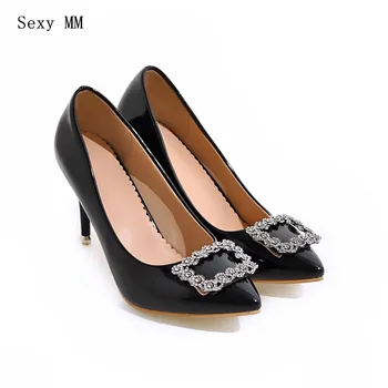 

Thin High Heels Ladies High Heel Shoes Women Stiletto Woman Party Wedding Shoes Kitten Heels scarpin Plus Size 34 - 40 41 42 43