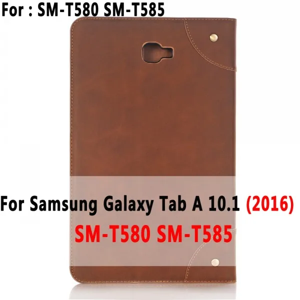 Кожаный чехол для samsung Galaxy Tab A A6 10,1 SM-T580 SM-T585 T580 T585 SM-T510 SM-T515 T510 T515 роскошный чехол с откидной крышкой - Цвет: SM-T580 SM-T585 Case