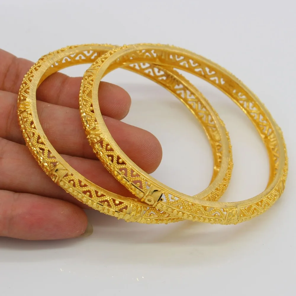 Buy NEW Dubai Gold Bangles Women Men 24k Gold Color