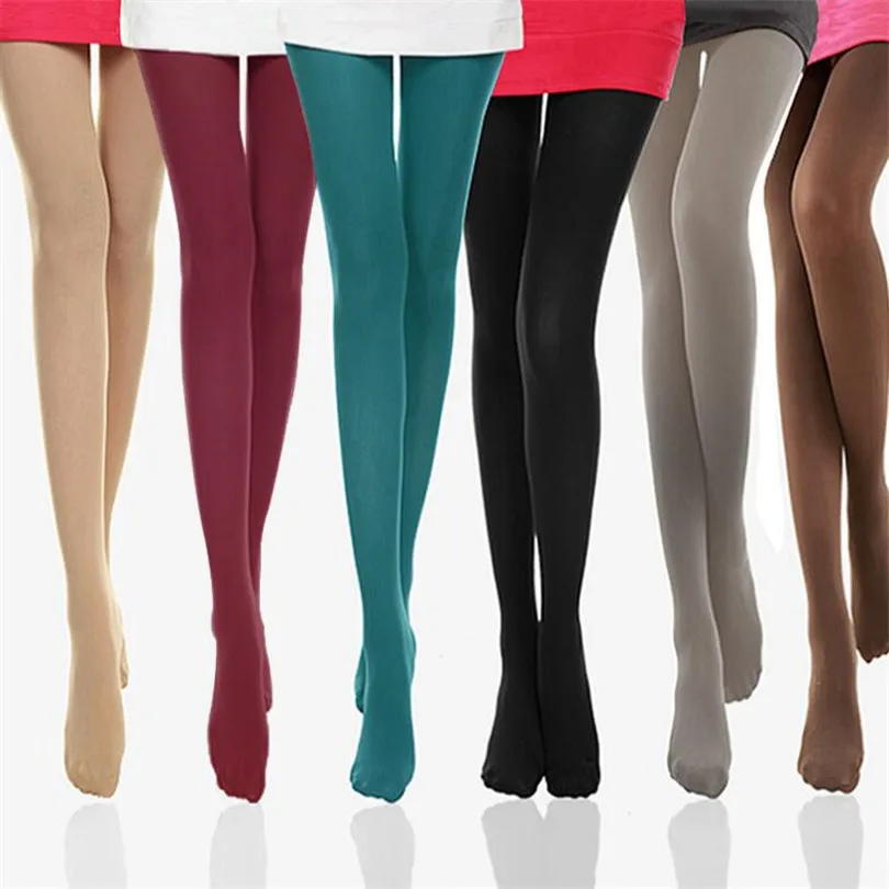 

CHSDCSI Hot 120D Pantyhose Tight New Woean Velvet Candy Color Plus Size Stockings Multicolour Stovepipe Tights Women 8 Colors