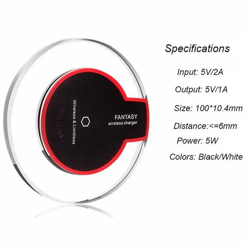 QI Wireless Charger Charging Pad Fantasy High Efficiency Blue Light Crystal For Elephone P9000 Samsung S7/S6 Edge Google Nexus 6