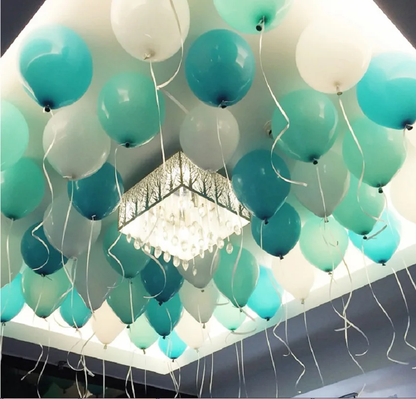 20pcs Lot 2 2g 10inch Latex Balloons Thicken Tiffany Blue Pink