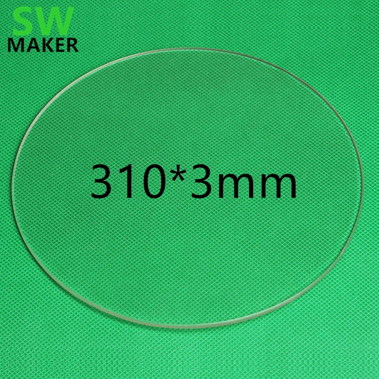 ROSTOCK MAX стеклянная пластина 310 мм, плоская стеклянная пластина для платформы 3D-принтера