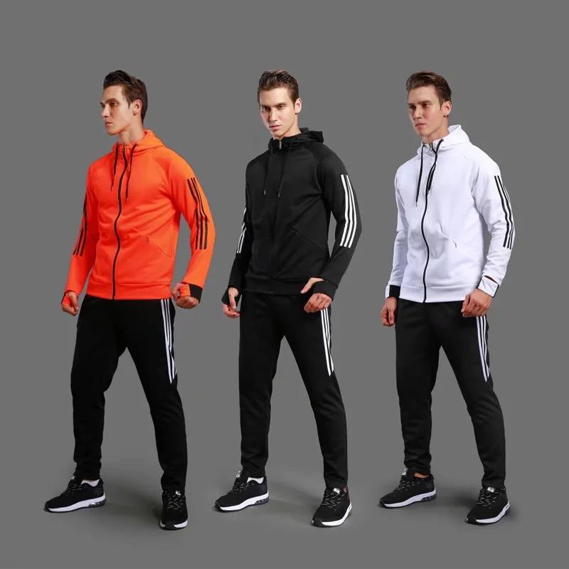 

Football jerseys Sets Soccer Jerseys 2018 Women Mens Sports Suits Jacket Pants Hooded Sportswear Fitness Training Running Suit