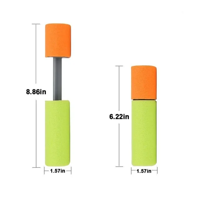 2 шт., пенно-водяной пистолет, аксессуары для бассейна, детские летние бластеры, шутер, игра для плавания, детский открытый пляж, спорт, бассейн, водные игры - Цвет: 15.5cm
