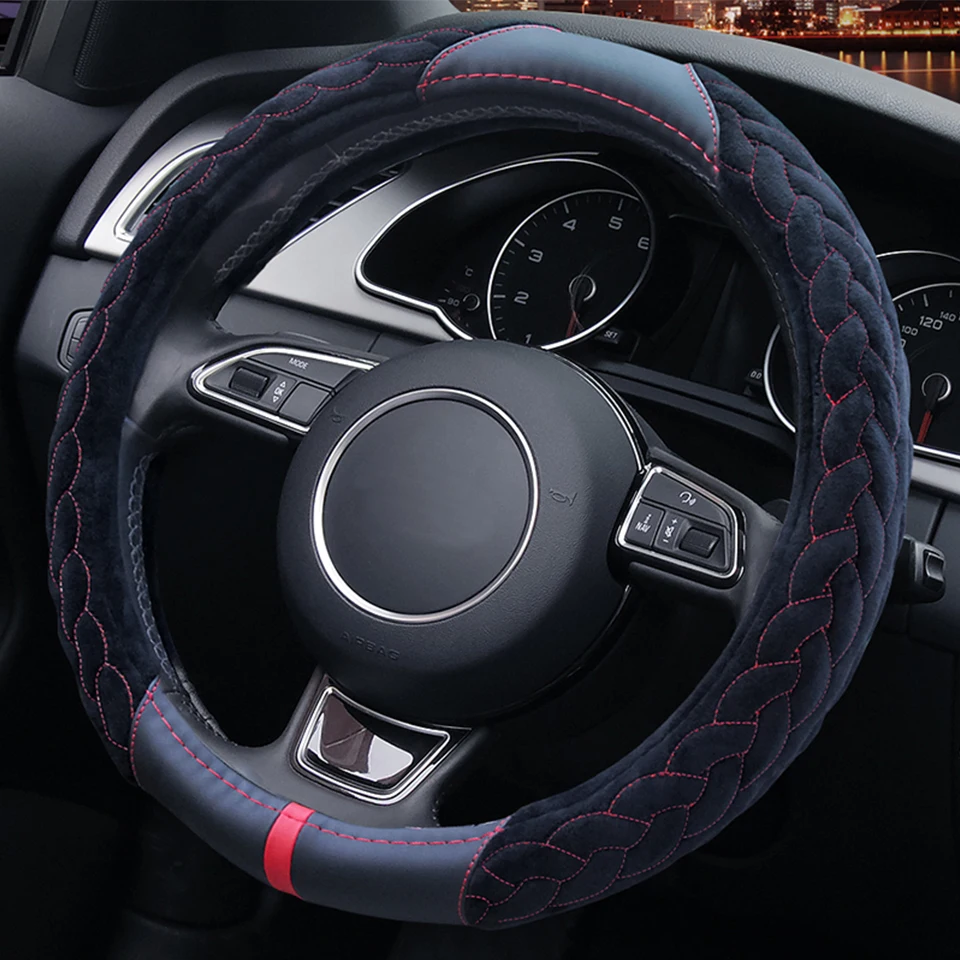 Buy High Quality Warm Plush Car Steering Wheel Cover