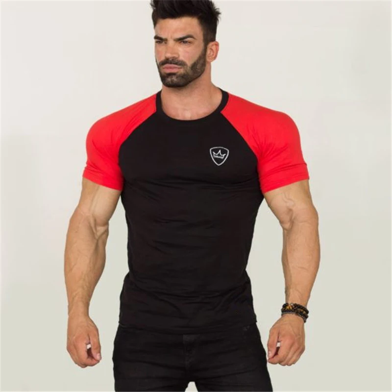 Mens Summer gyms Fitness T-shirt-5