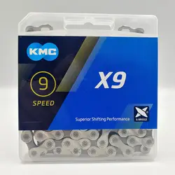 KMC X9 X9.93 MTB дорожный велосипед серебро 116L 9 скорость Велосипедный спорт цепь волшебное число горный