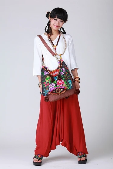 Горячая Этническая Вышивка грубое белье женский рюкзак модные сумки на плечо/дорожные сумки