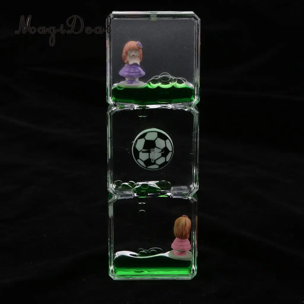 

Rectangular Floating & Rotating Liquid Motion Toy Oil Hourglass Sand ClockTimer Ornament Desk Supplies