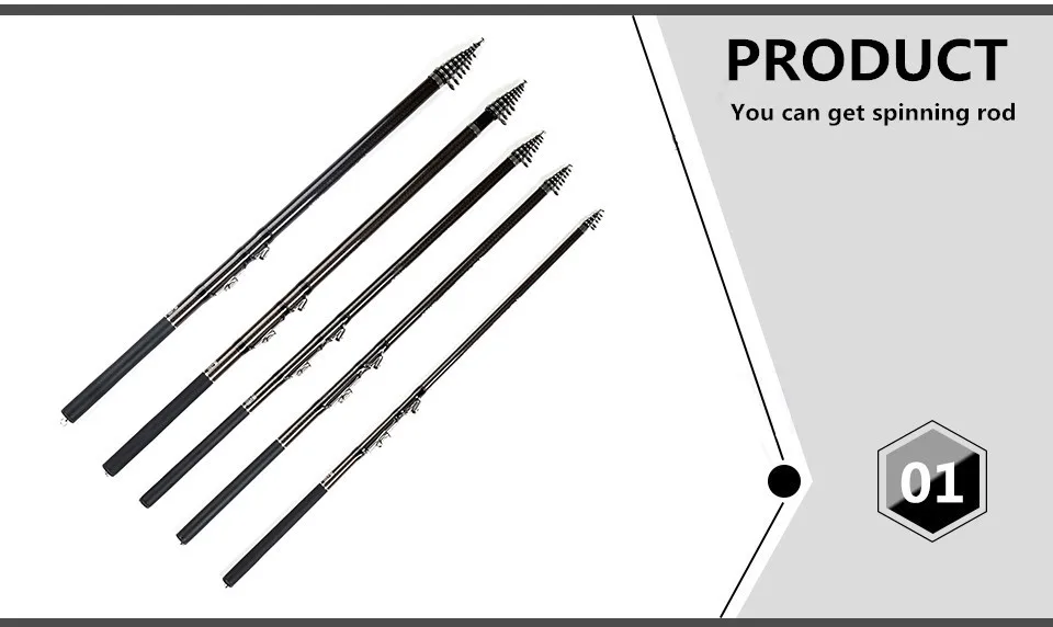 Catch.U Fishing Rod Telescopic Fishing Rod Carbon Superhard Rock Telescopic Fishing Rods Spinning 3.6m Rods  (10)