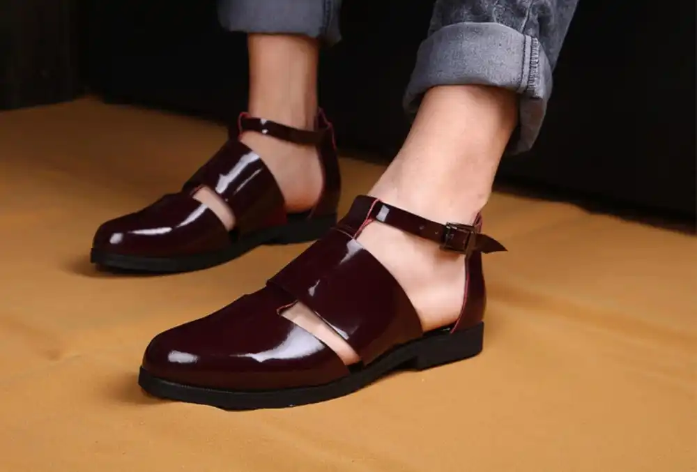 mens closed heel sandals
