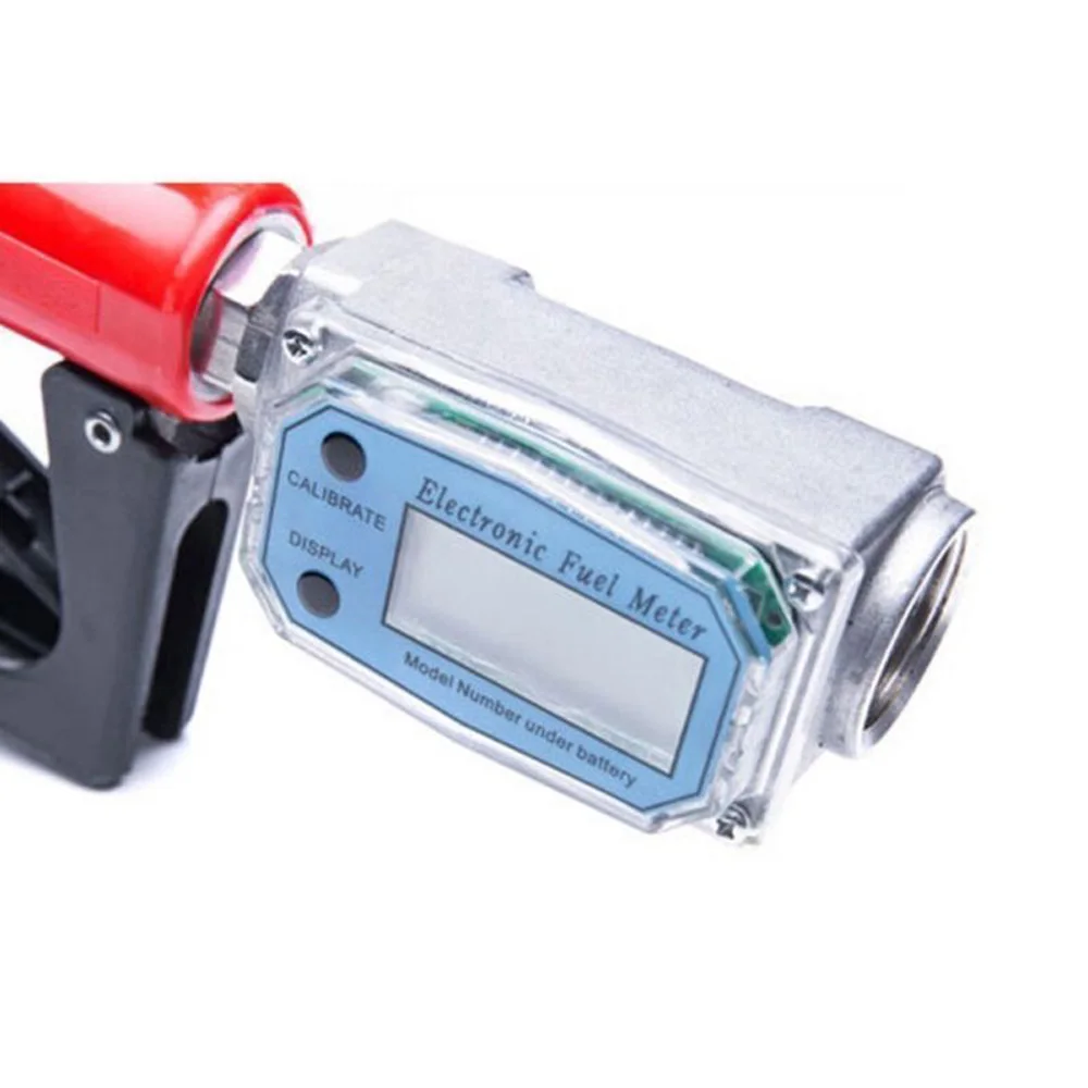 

1pc Fuel Meter Turbine Digital Fuel Meter Gauge For Chemicals Liquid Water Hot BSPT/NPT 1'' 150L/Min