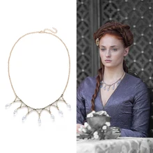 GOT Sansa Stark яд свадебное ожерелье Реплика ювелирные изделия ручной работы с фиолетовыми Кристаллами Ожерелье Игра престолов Косплей Костюм