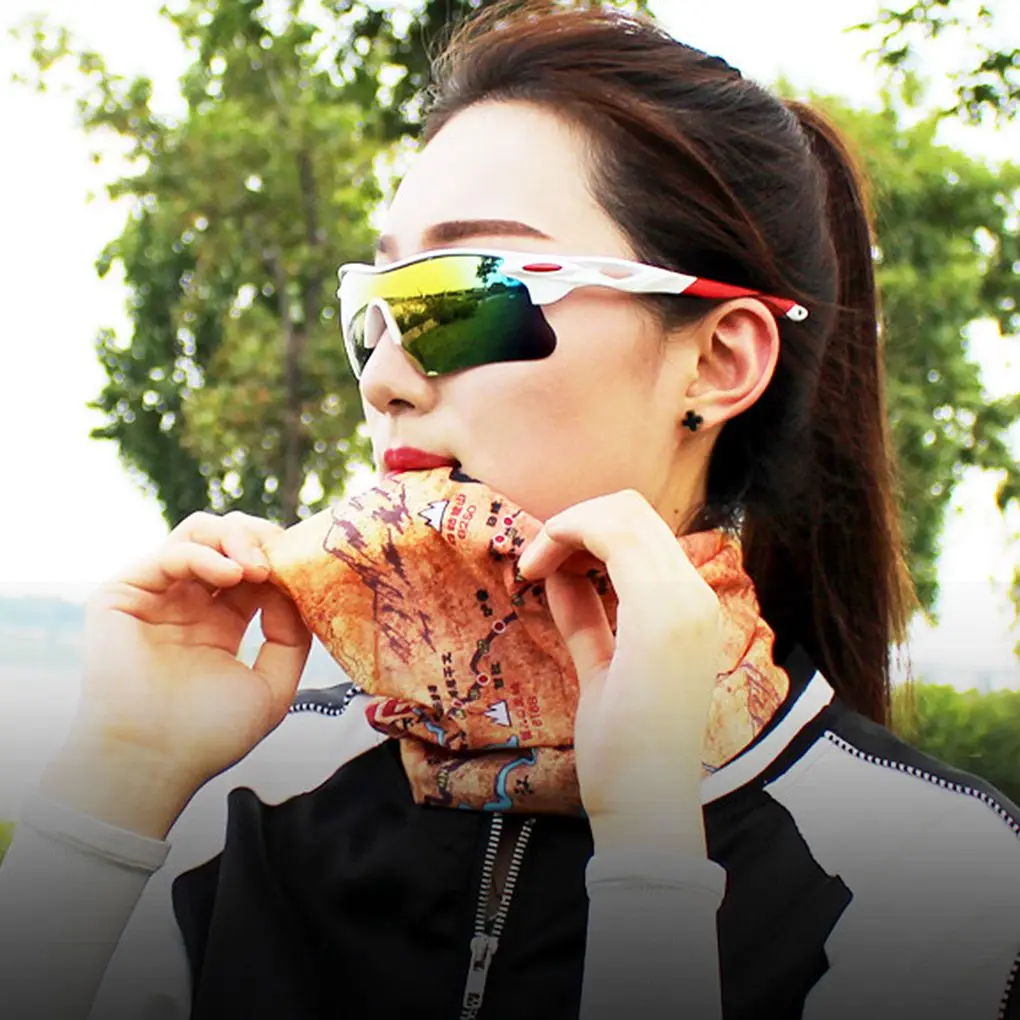 

Unisex Elastic Bike Cycling Hiking Face Hood Print Polyester Breathable Absorb Sweat Sun Protection Scarf